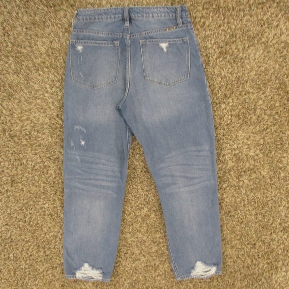 Kancan Jeans Women 27 Medium Wash Ultra High Rise 90s Boyfriend Distressed Denim - Picture 2 of 6